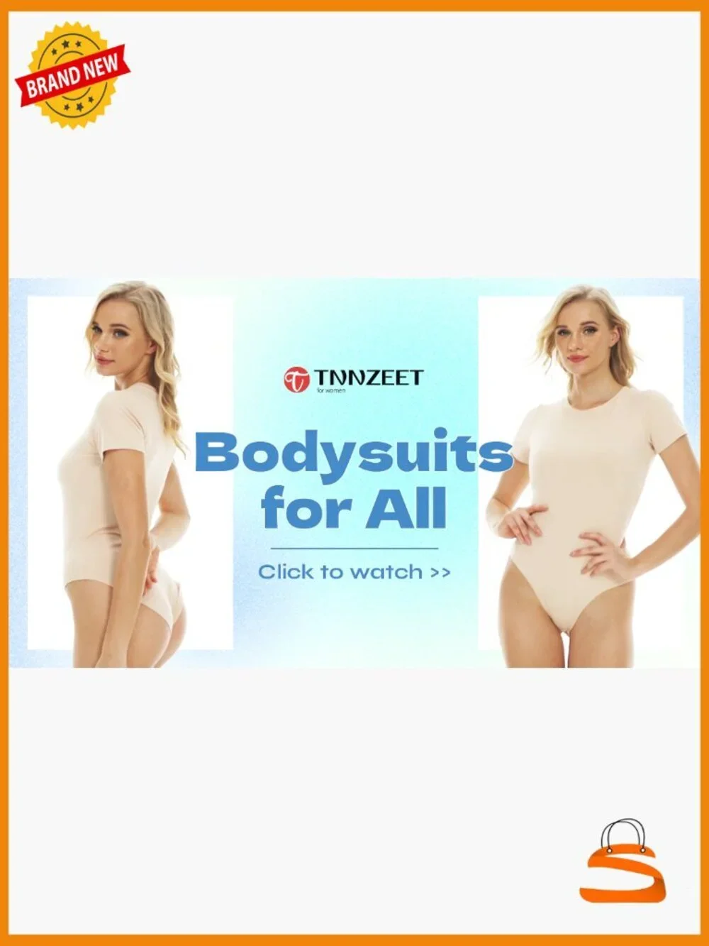 Bodysuit 5-Pack Tummy Control Compression Tops Short Sleeve Snap Closure